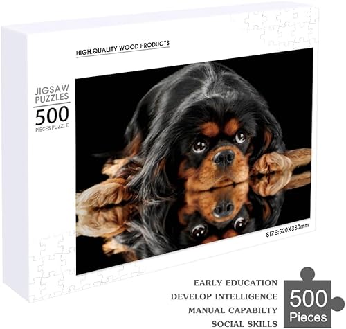 Miniatura 5 de Rompecabezas de 1000 piezas para adultos, lindo Cavalier King Charles Spaniel