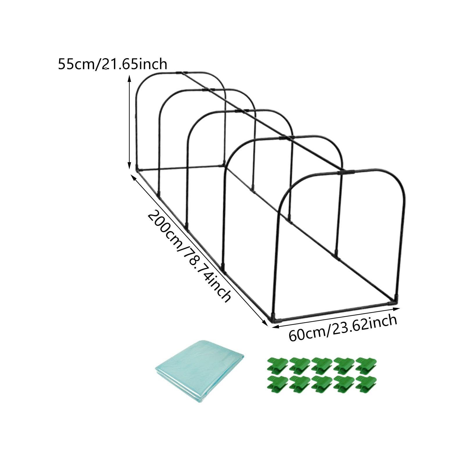 kowaku Serre de Jardin Tente Mini Portable Abri Plantes Chauffage Protection Hiver Matériau Fiable Adaptée pour Cour Potager Jardin Balcon, Longueur 200cm