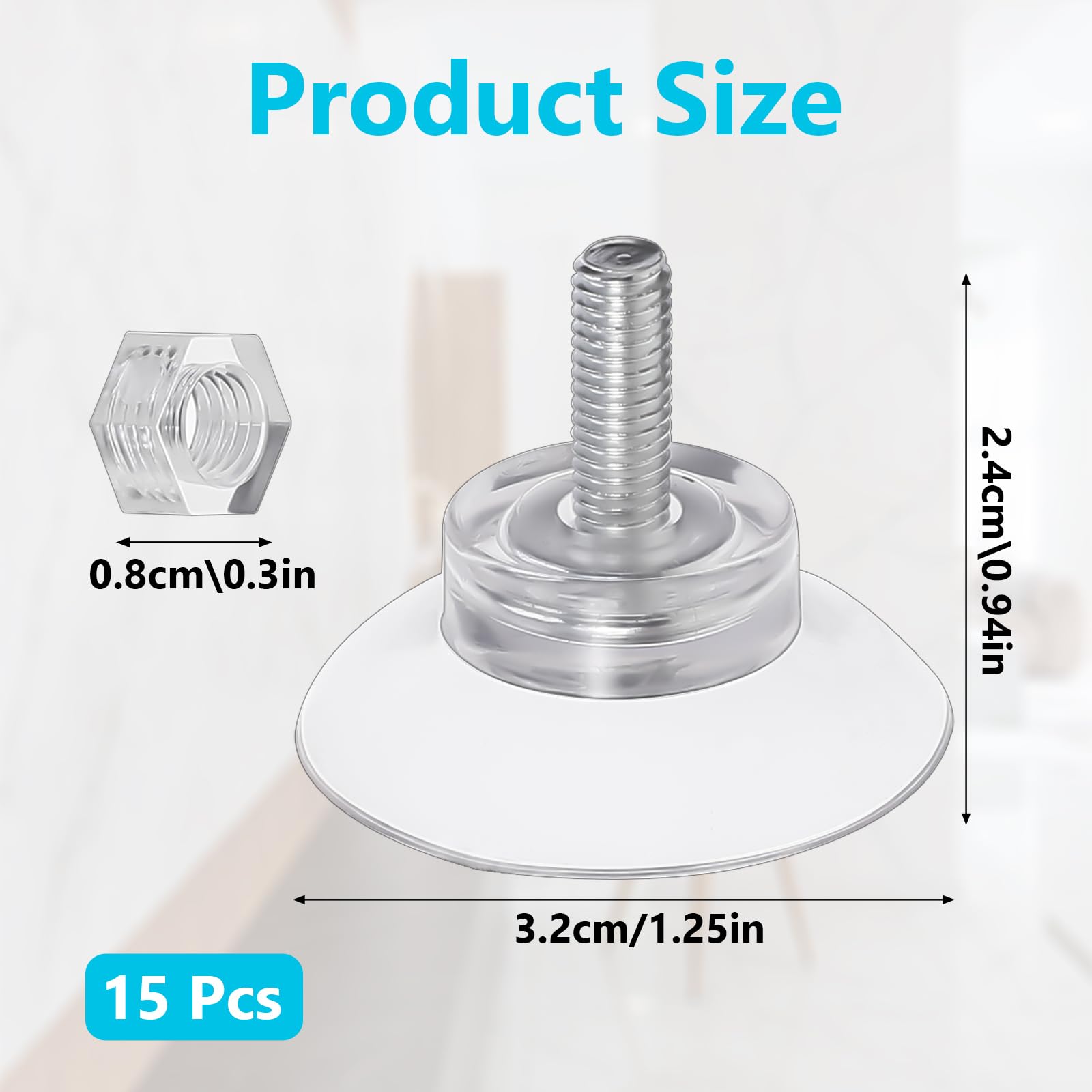 Lot De 4 Ou 10 Ventouses Rondes Transparentes En PVC, Dimensions 55 Mm