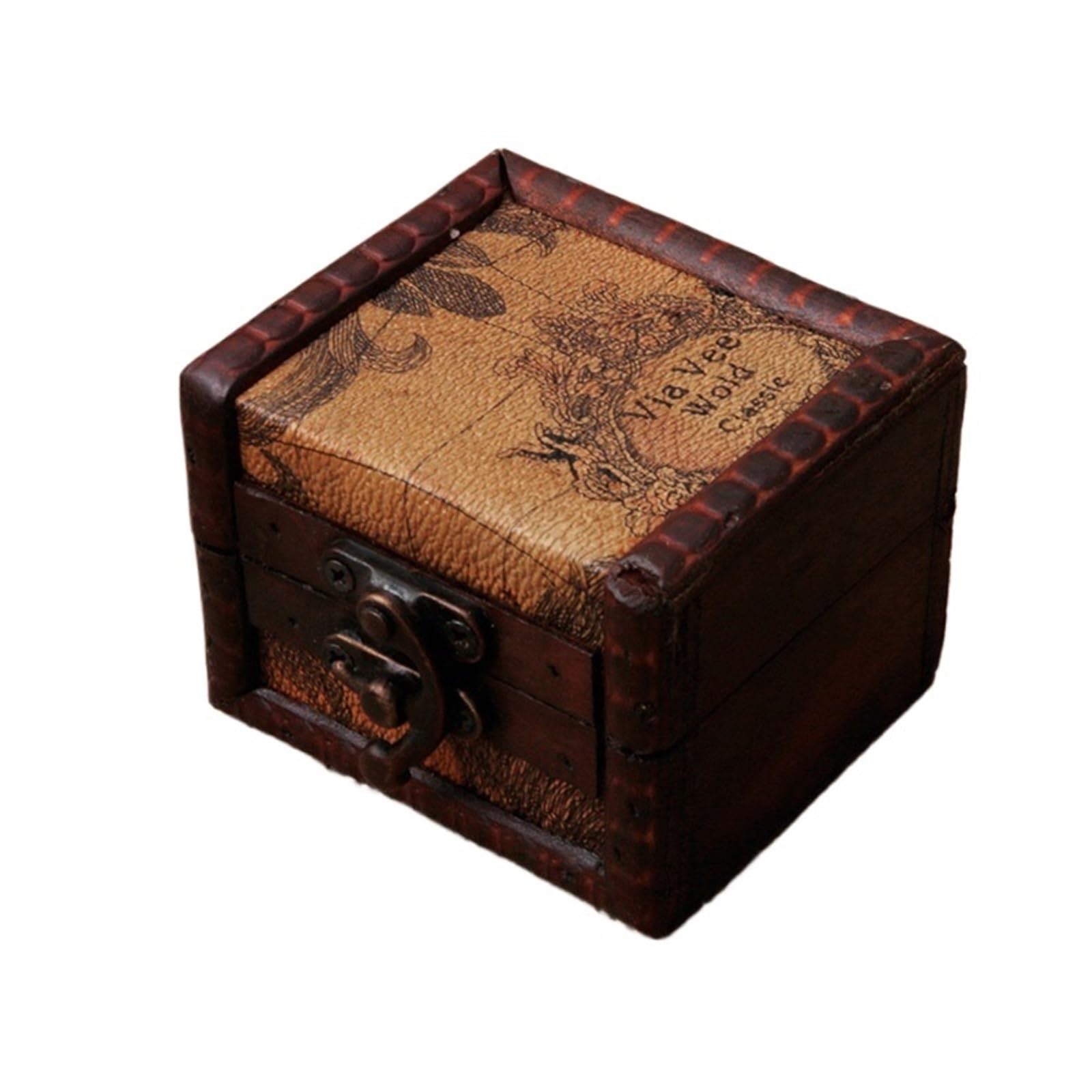 YShiuoL Wooden Storage Box Vintage Wooden Map Storage Box Case Jewellery