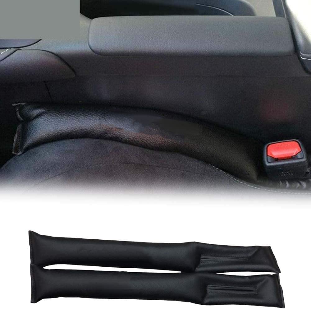 Car Seat Gap Filler Soft Pad Leakproof PU Leather Padding Space, 2pcs