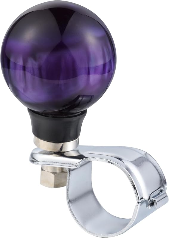 Abfer Ball Steering Wheel Suicide Knoper Car Turning Asisting Wheel Handle Brody Knobs Fit Tractores, Cortacéspedes, Montacargas, Barcos, Morado-1