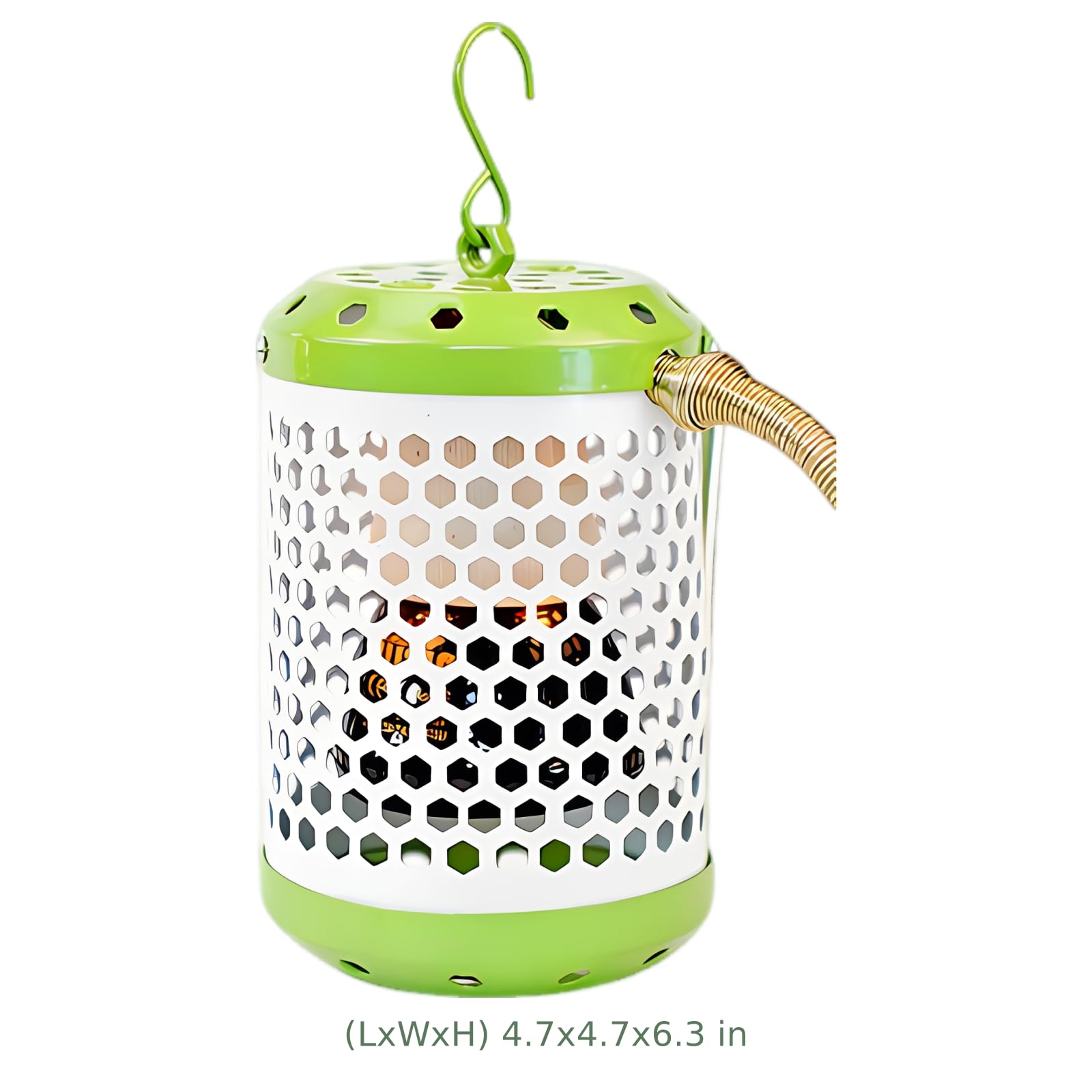 2 lampade riscaldanti per animali domestici con paralume anti-scottature, in ferro verde, scalda gabbia per uccelli, 50 W e 100 W, riscaldatori in ceramica per pappagalli, piccoli uccelli