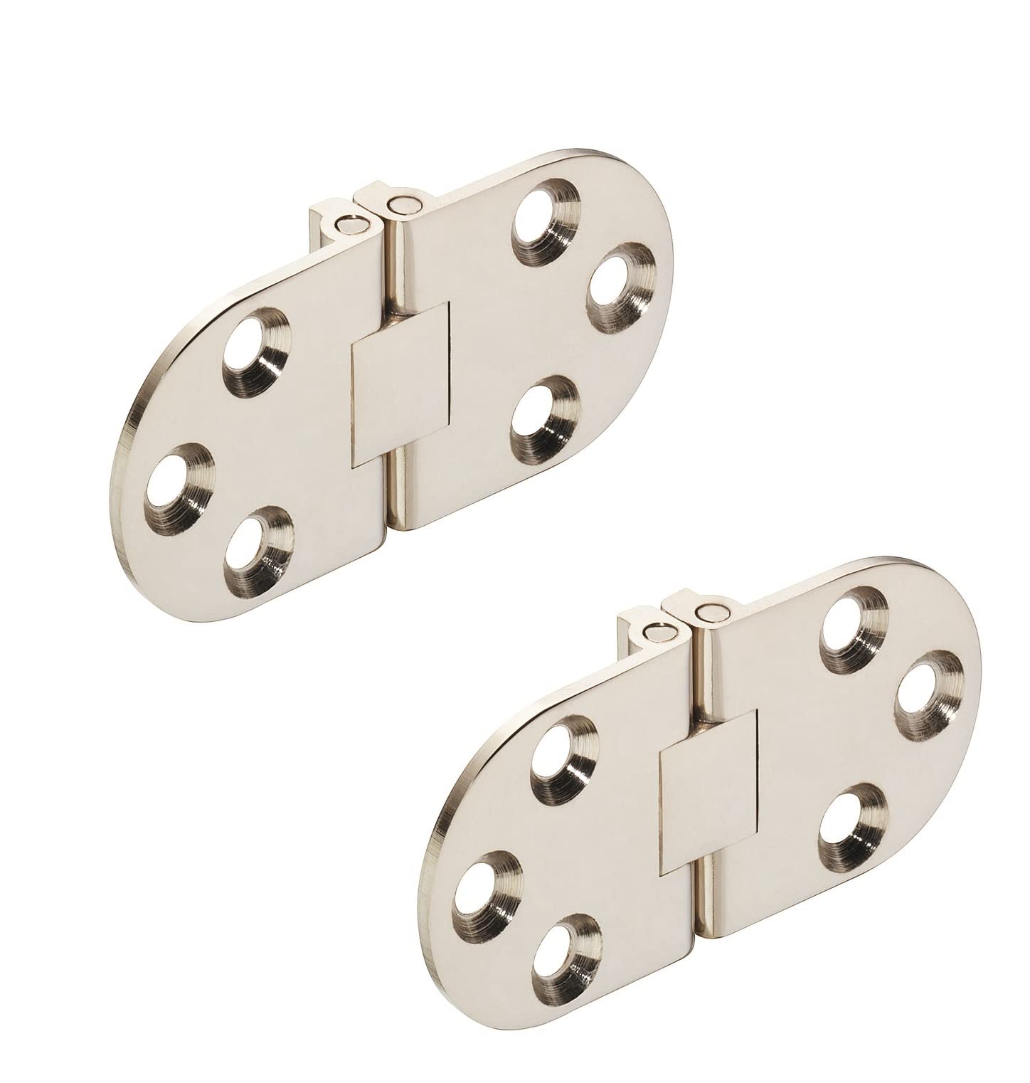 2 pcs HAFELE Folding Table Hinges Self Supporting Flush Mounted Cabinet Furniture (Polished Nickel Plated)