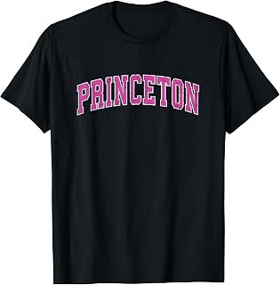 Princeton New Jersey NJ Vintage Sports Design Pink Design T-Shirt