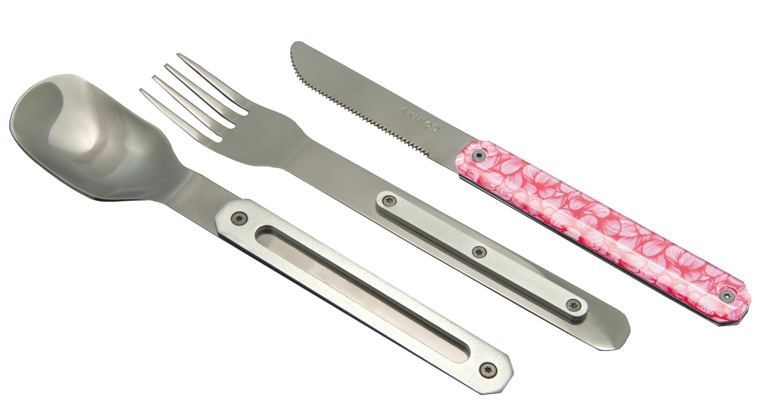 Akinod Feststehendes Besteck 12h34, Zartes Rosa