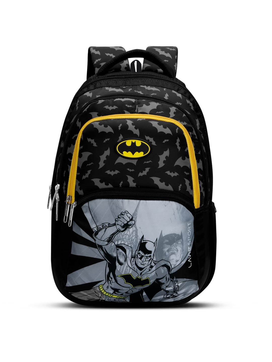 Batman Knight 30L Black Backpack | Organizer & Bottle Holder | Gift for Men, Women, Boys, Girls | Laptop Sleeve for School & College-image-31