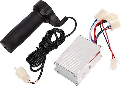 Miniatura 4 de VBESTLIFE Controlador de motor de cepillo de 12 V 250 W con kit de mango de acelerador, controlador de 3 cables de carcasa de aluminio con mango de