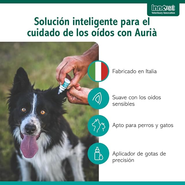 Foto 3 de 8 de Innovet Aurìa Gotas Óticas de 10 ml Limpiador Oidos Perros y Gatos