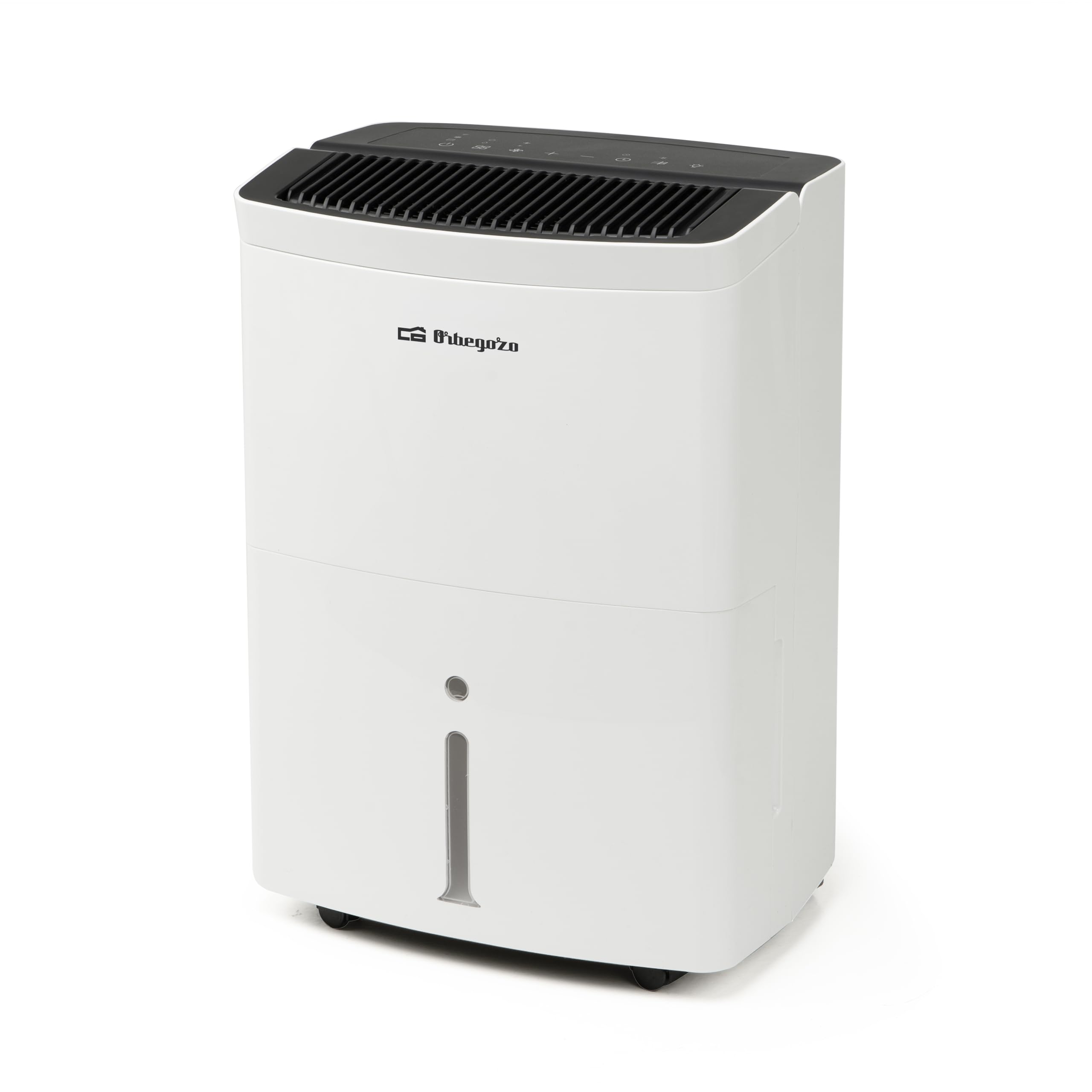Orbegozo DH 2075 Osuszacz 20 l/dzień Obszar 120 m2 Wyświetlacz LED Ekologiczny gaz R290 Timer 24h Duży zbiornik 5.5L Filtr Zmywalny Kółka i uchwyt do zbierania kabli Zużycie 420W