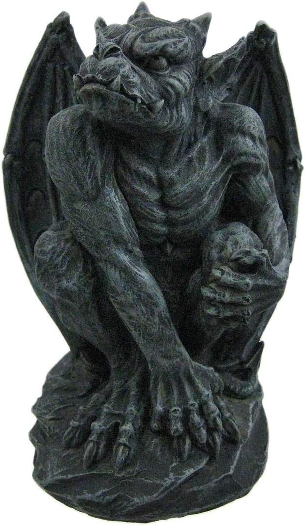 Poised Protector Winged Gargoyle Statue Guardian