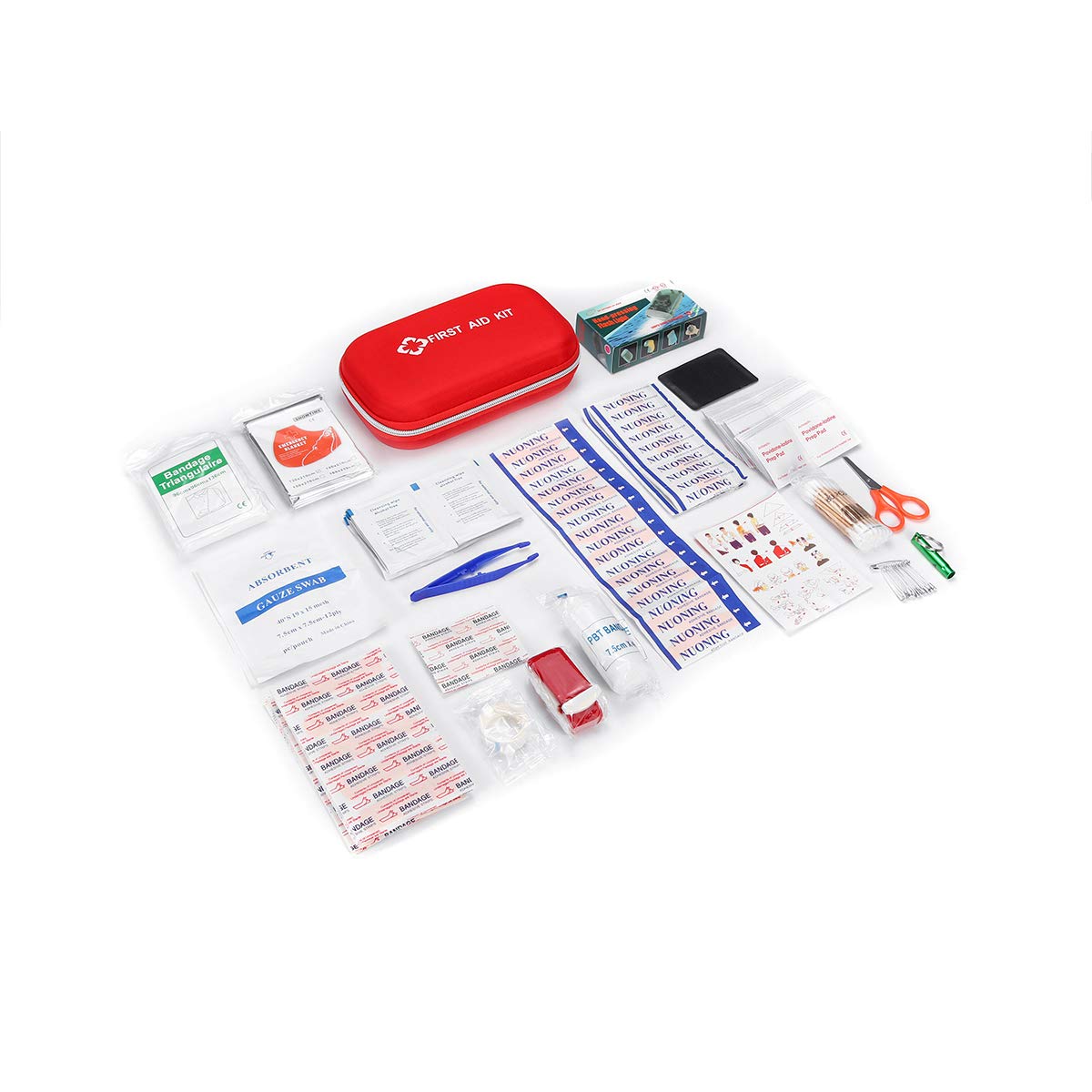 YONGYAO 215 stücke Erste Hilfe Satz Notfalltasche Home Auto Outdoor American Red Cross Guide Set