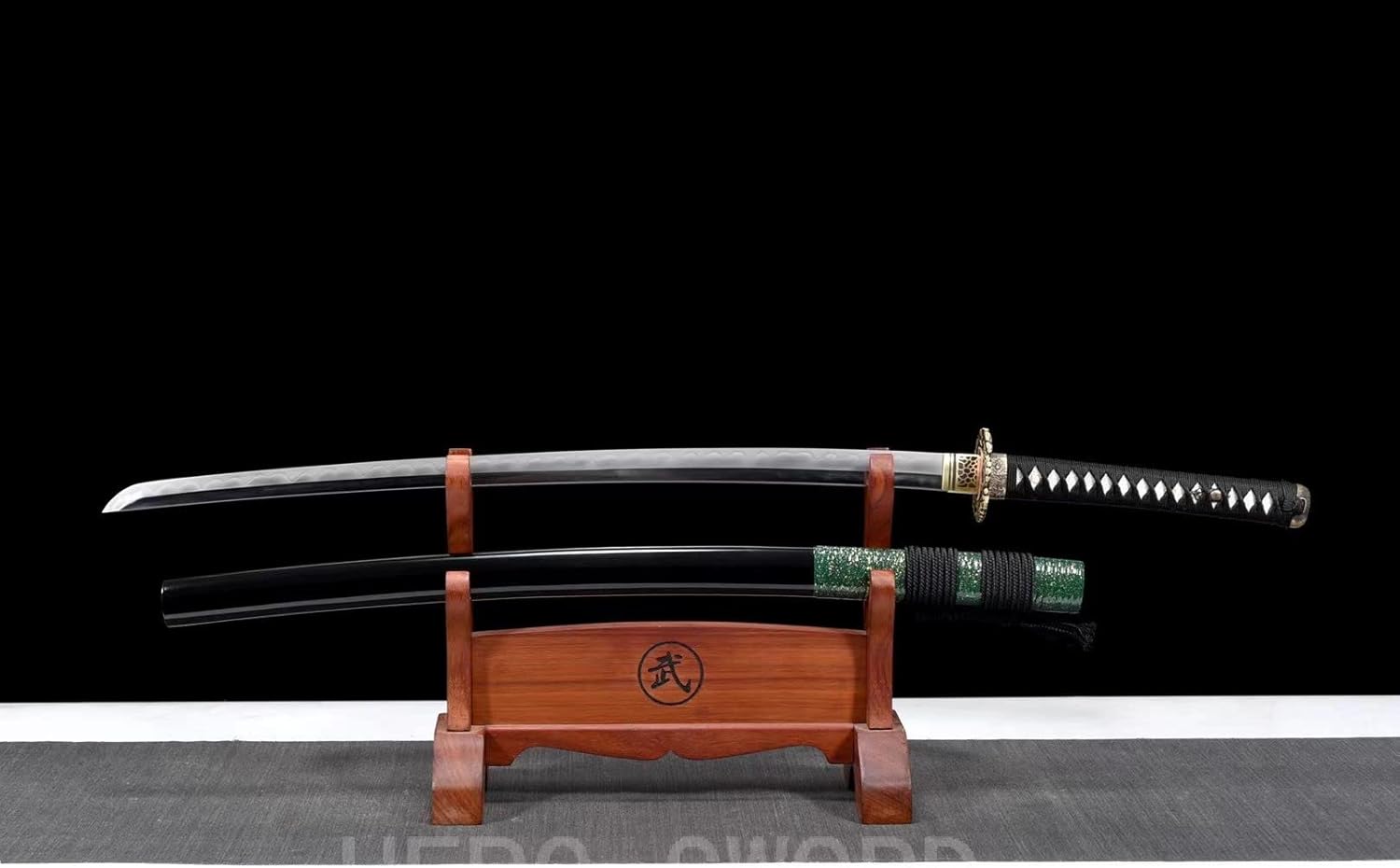 HERO SWORD Clay Tempered Folded Steel Steel Katana Pure Manual Grinding Japanese Samurai Sword Copper Chrysanthemum High Grade Knife
