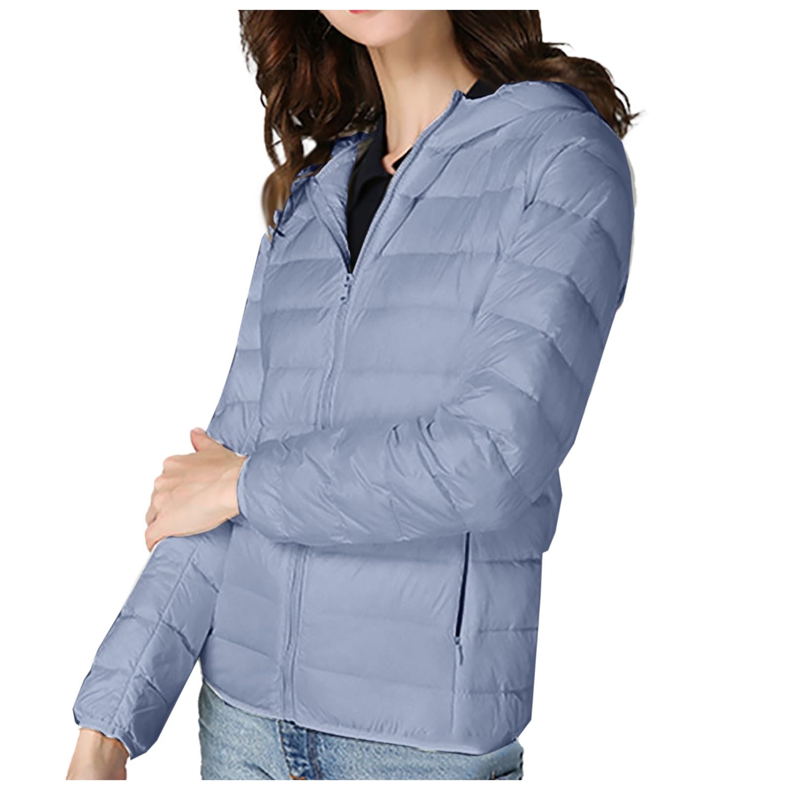 Chaqueta Mujer Abrigo Entretiempo Invierno Cazadora Plumiferos，Chaqueta acolchada corta coreana para mujer plumón fina gruesa abrigada invierno
