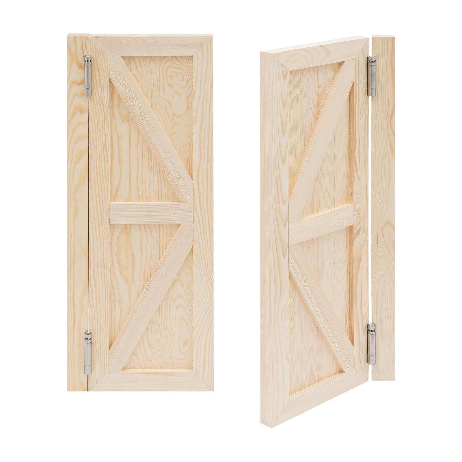 Puerta batiente, puerta oscilante, puerta oscilante de madera, puertas de madera para interiores, puerta corredera, puerta doble de madera de pino con patrón simétrico, adecuada para entrada, cocina