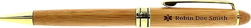 Miniatura 2 de EMS Gifts - Juego de estuche para bolígrafos personalizados, set de bolígrafos EMT, regalo de madera de bambú grabado, juego de 2 cajas para