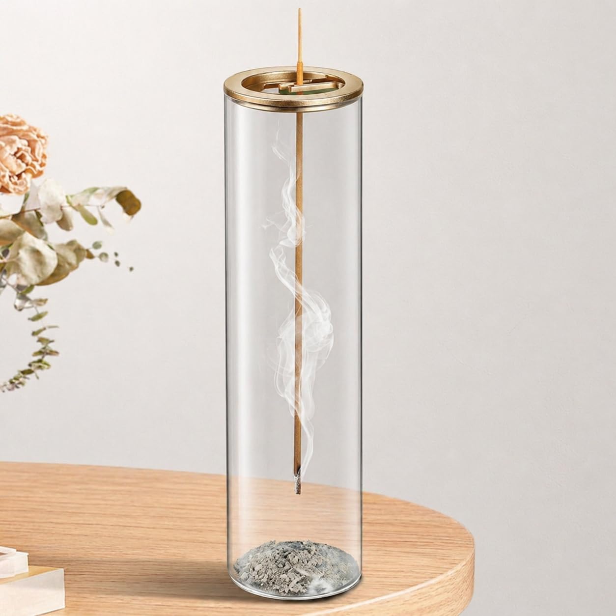 その他 GLASS INCENSE HOLDER Ash Catcher Incense Burner Upside Down Glass Incense Holder with