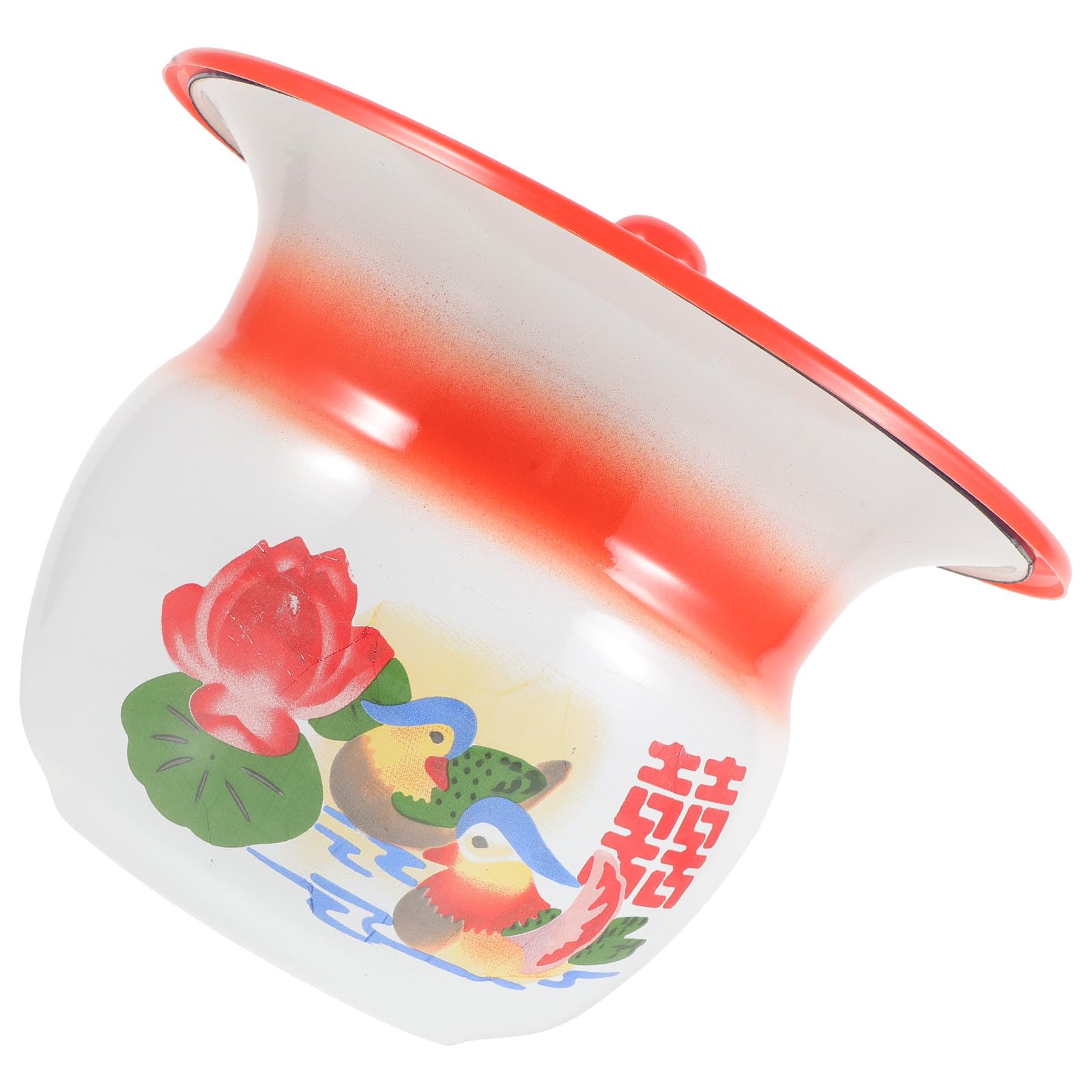 Cuvette d'urinoir pratique pour chambre d'enfant en émail rouge VICASKY
