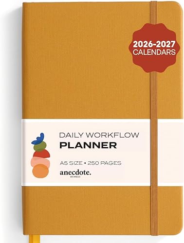 Agenda Anecdote 2026-2027: un planificador mensual, semanal y diario con calendario | 8.5 x 5.2 pulgadas | Organizador de listas de tareas de tapa
