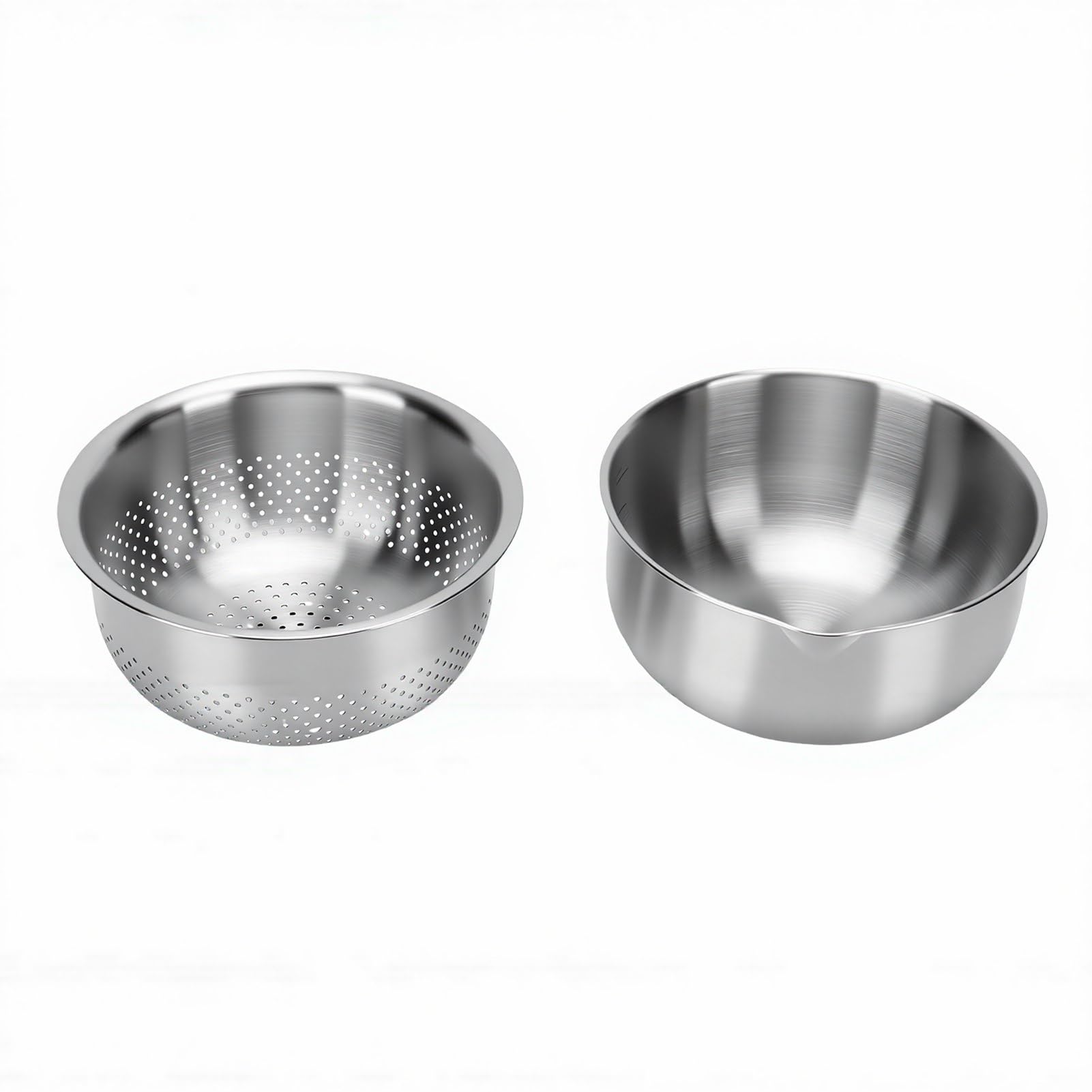 Passoire à pâtes et à riz en inox avec bol pour simplifier vos repas de famille