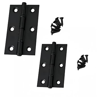 Long Sinyee Black 3" Stainless Steel Door Hinge Stainless Hinge Door Hardware Hinge Jewelry Box Hardware 1.2mm Thickness 2pcs