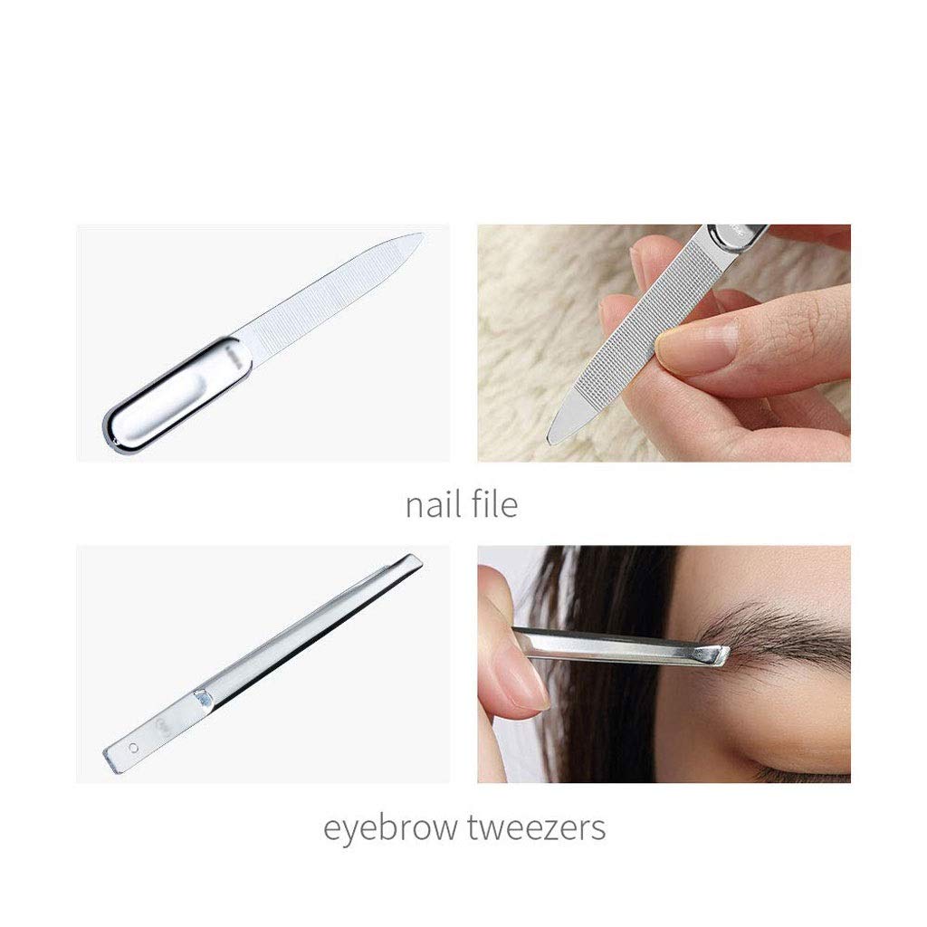 Zestaw do manicure, zestaw do manicure, zestaw do pedicure, 7-częściowy, profesjonalny zestaw dla mężczyzn, stal nierdzewna, przenośny zestaw do manicure, dla kobiet