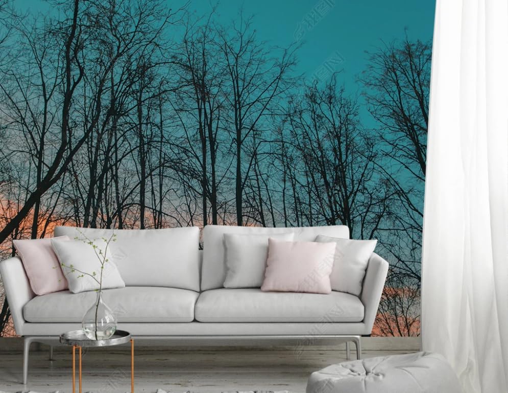 Papier Peint Intissé Forêt au Design Épuré et Grand Format Mural
