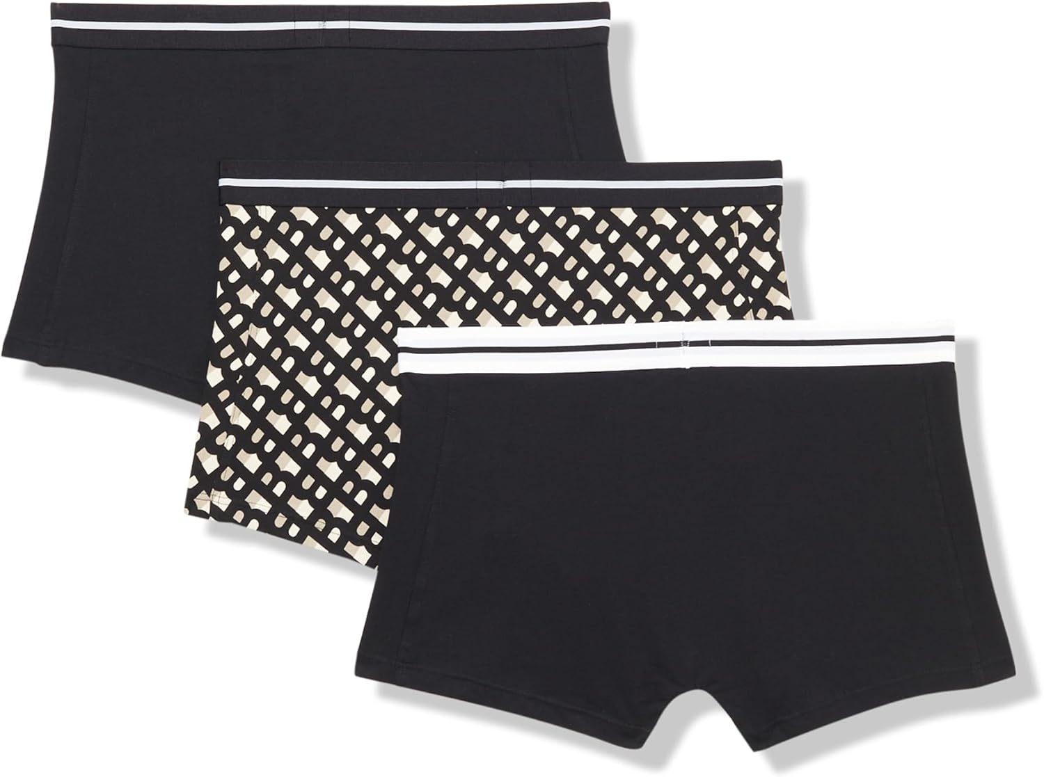 BOSS mens 3-pack Multi Design Bold Logo Trunks - Image 3