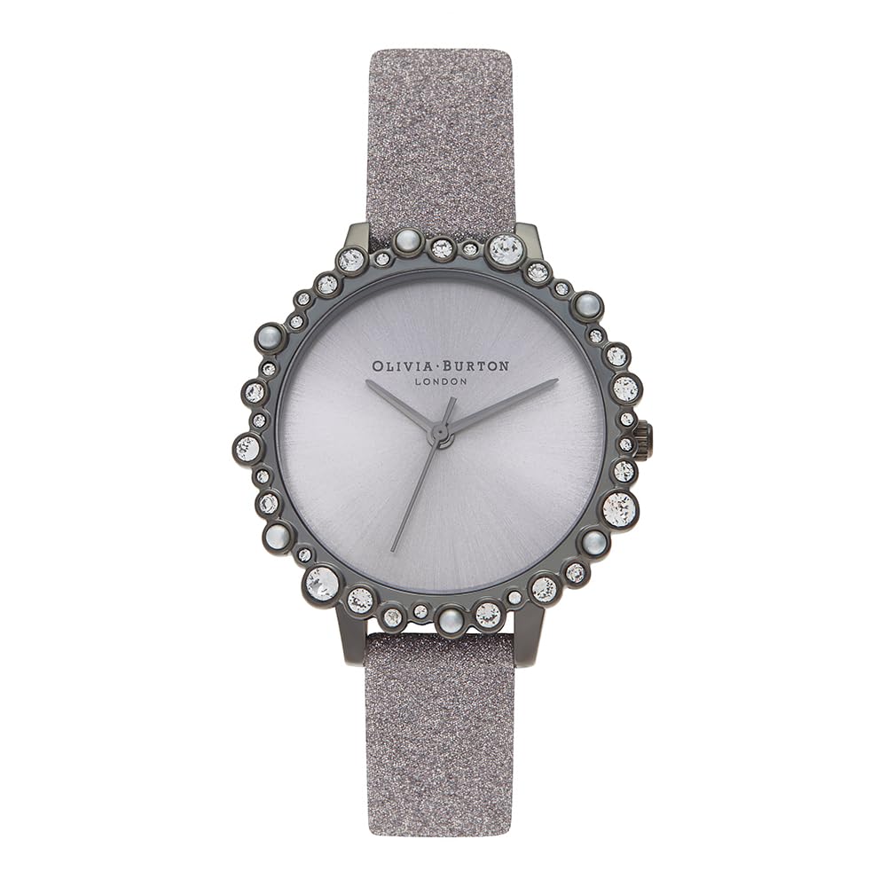 Olivia Burton Analogue Quartz Watch for Women Under THE SEA Collection with Lilac Leather Strap - OB16US51