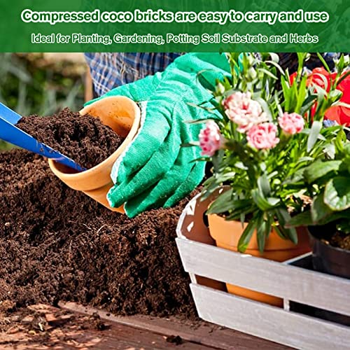 Legigo Pack Of 5 Organic Coco Coir Bricks- 100% Natural Compressed Coco Peat Brick Coconut Fiber Substrate With Low Ec& Ph Balance, Coir Plant Soil Enhance Root Growth For Herbs, Flowers, House Plants #TOP4