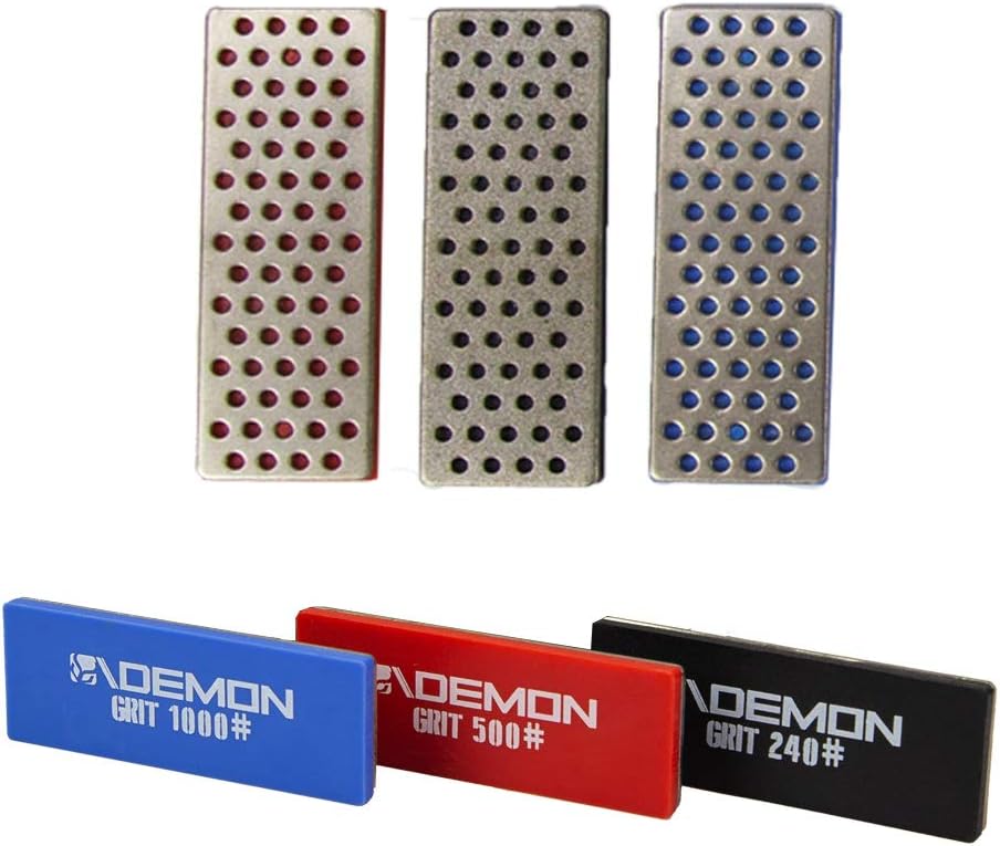 DEMON UNITED Ski and Snowboard Diamond Edge Files- 3 Pack- Can be Used with Demon's Elite X Side Edge Tool