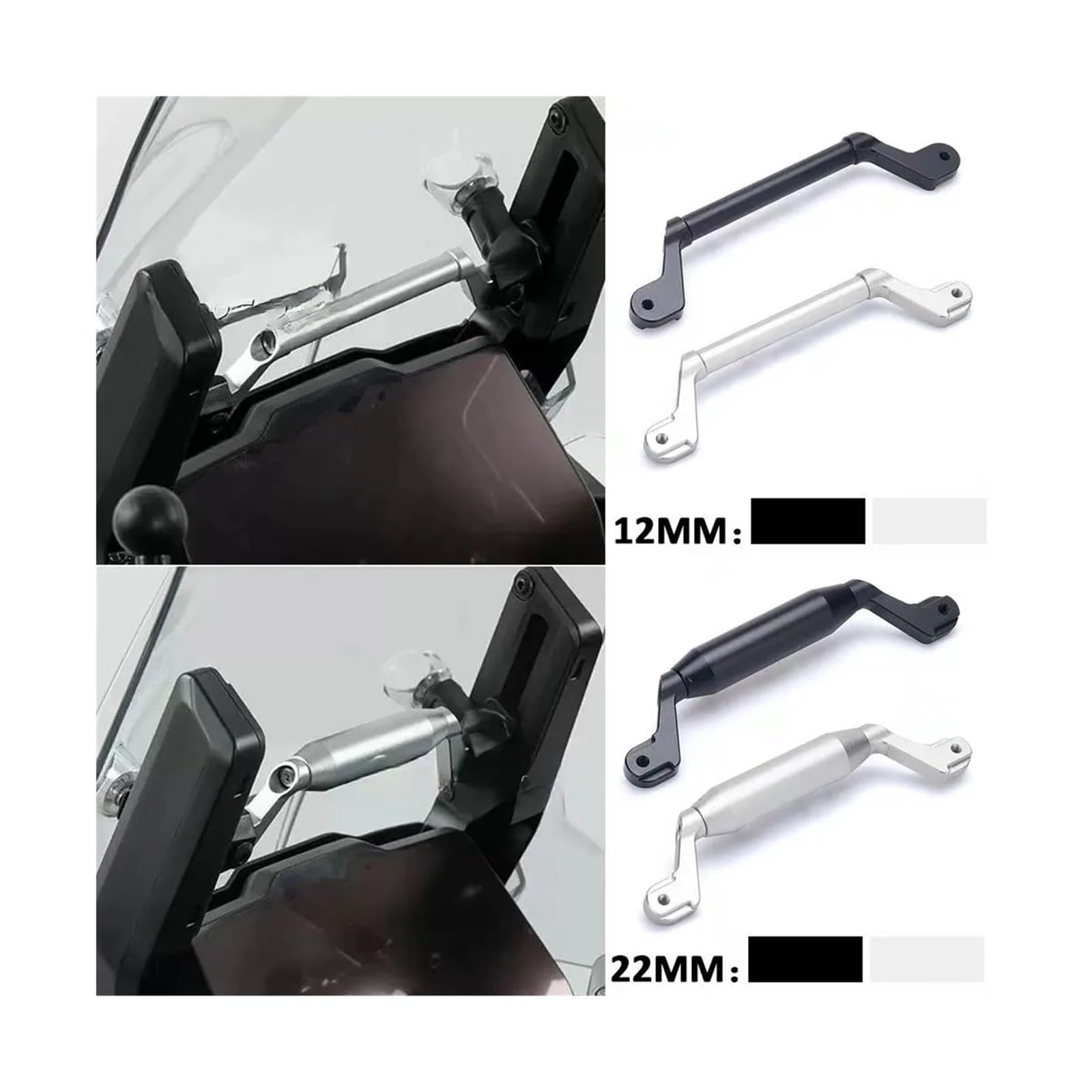 Soporte Montaje Navegación Soporte Teléfono Navegación Powstation Soporte Teléfono Móvil Aleación Aluminio, Soporte Para Bicicleta De Montaña, Soporte Clip Manillar Motocicleta Teléfono(Wireless Silve