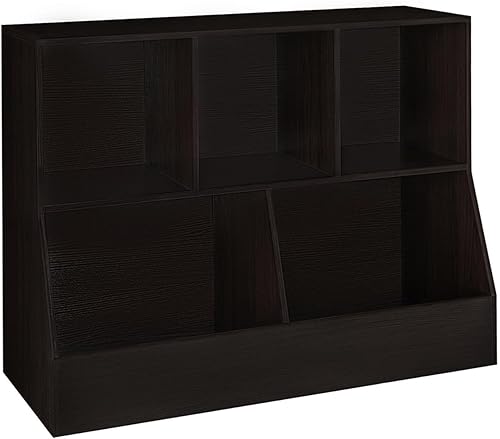Miniatura 29 de DINZI LVJ Organizador de almacenamiento de juguetes, estantería para niños, gabinete de almacenamiento de juguetes de madera, estantería para niños