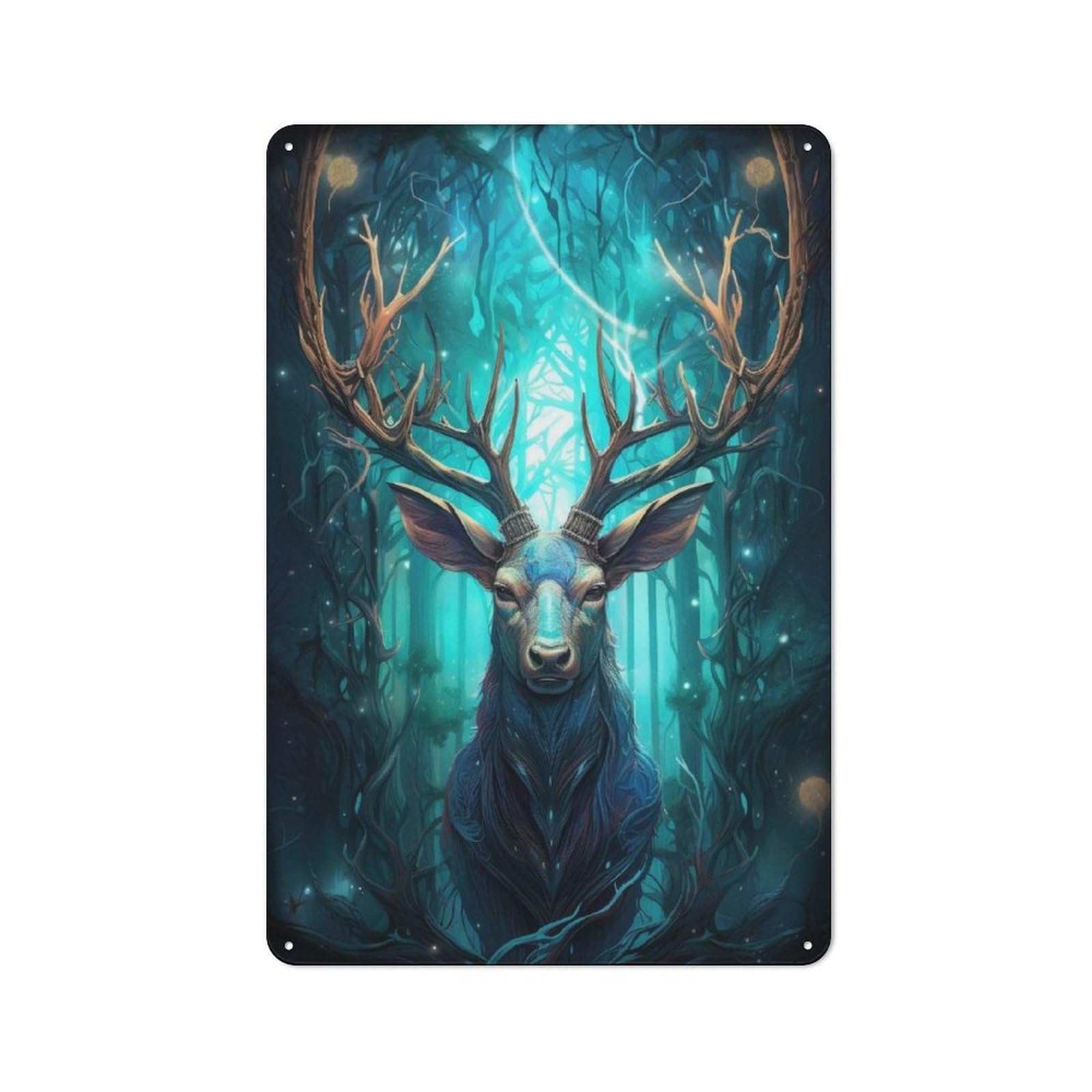 Junmoney Spirit Of The Stag Retro Metal Sign 30X20cm For Garden Room Or Summerhouse, For Garden Room Decor Fans