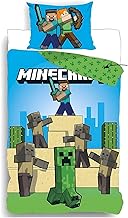 Minecraft Duvet Cover Set - 1 Minecraft Duvet Cover 140 x 200 cm + 1 Pillowcase 65 x 65 cm (Minecraft Bed Linen, 140 x 200 cm | 65 x 65 cm)