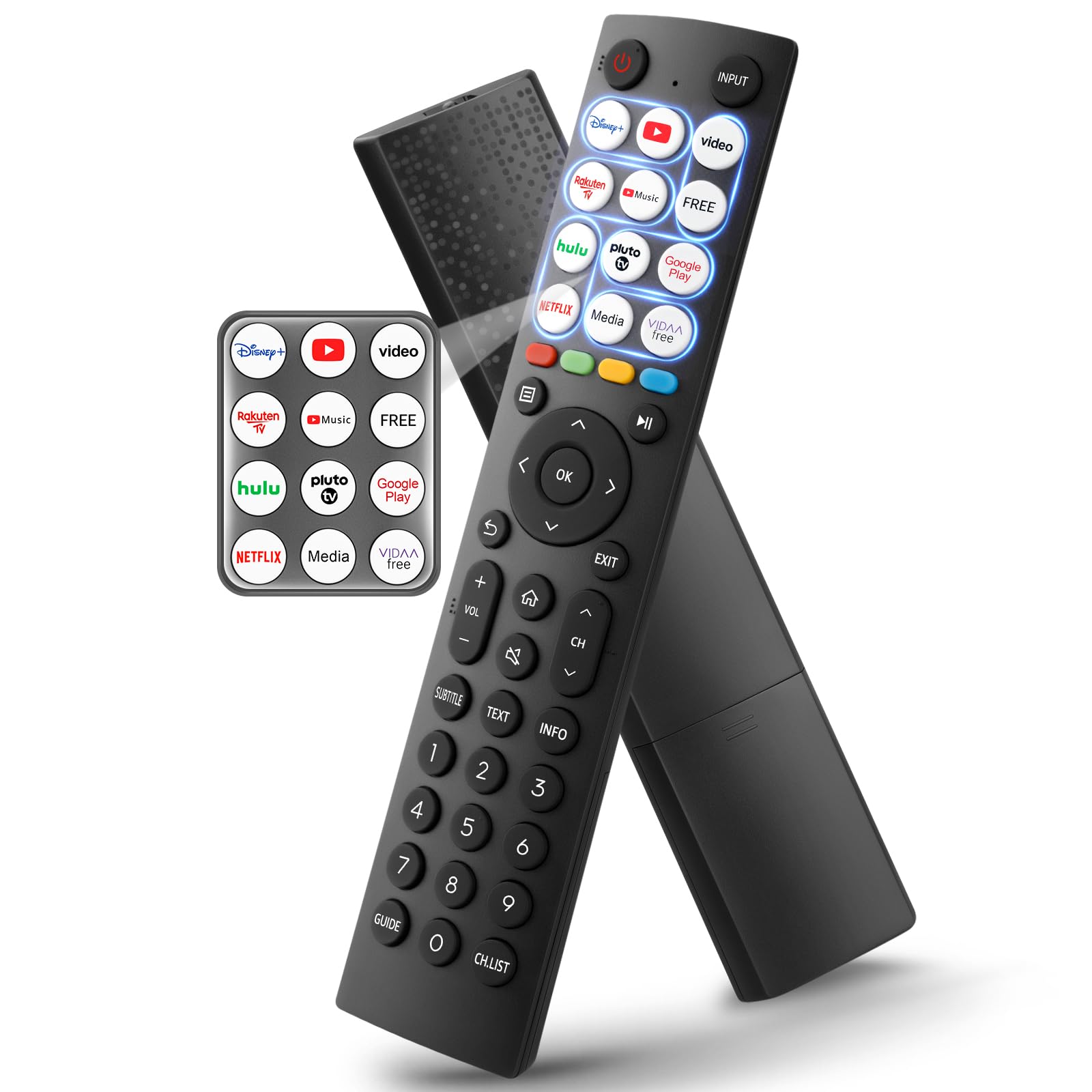 Telecomando Universale EN2Q36H per TV Smart Hisense VIDAA | Compatibilità Completa con TV Smart Hisense VIDAA | Design Fedele al Modello Originale, Tasti Funzionali Corrispondenti