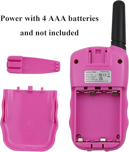 Miniatura 4 de Walkie Talkies para niños y niñas de 3 a 12 años, fácil de usar, alcance de hasta 1.5 millas, radio bidireccional FRS de 22 canales para aventuras