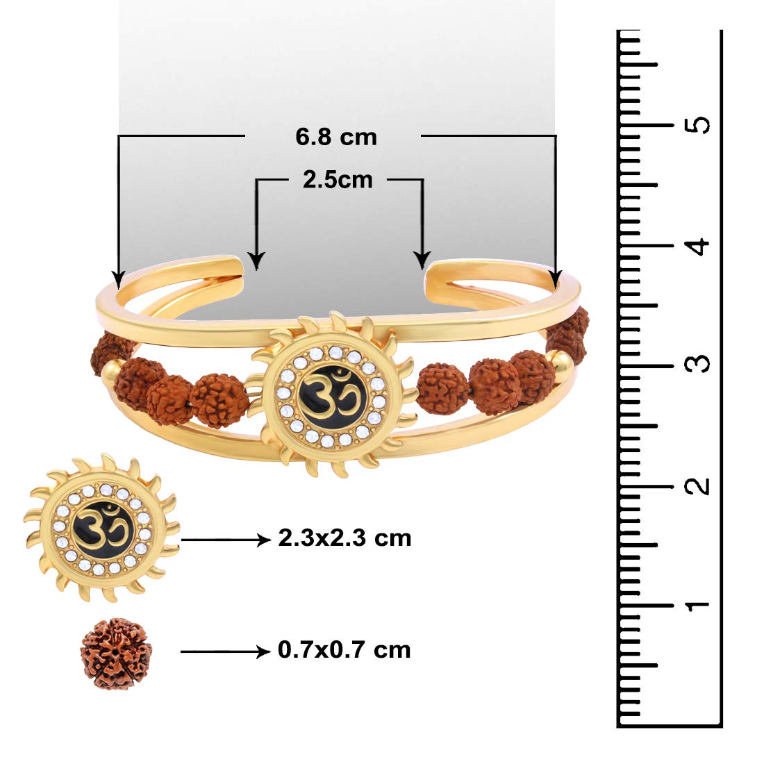 Rudraksh Collection Alloy Sun Bracelet