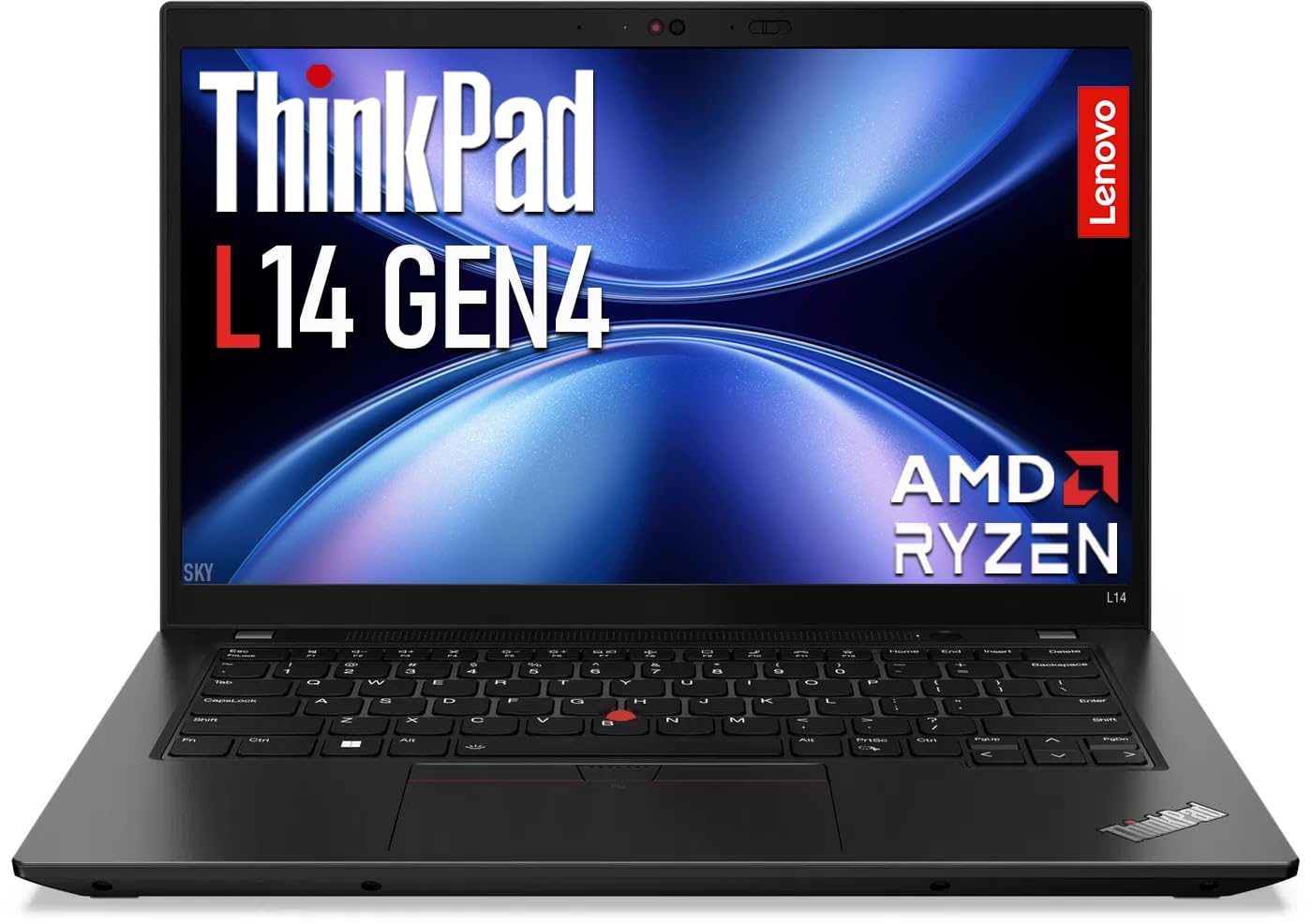 Lenovo ThinkPad L14 Gen 4 Laptop Business, 14 pollici FHD (1920x1080), AMD Ryzen 5 7530U, 16 GB RAM, 256 GB SSD, Tastiera US QWERTY, Windows 11 Pro (Rcondizionato)