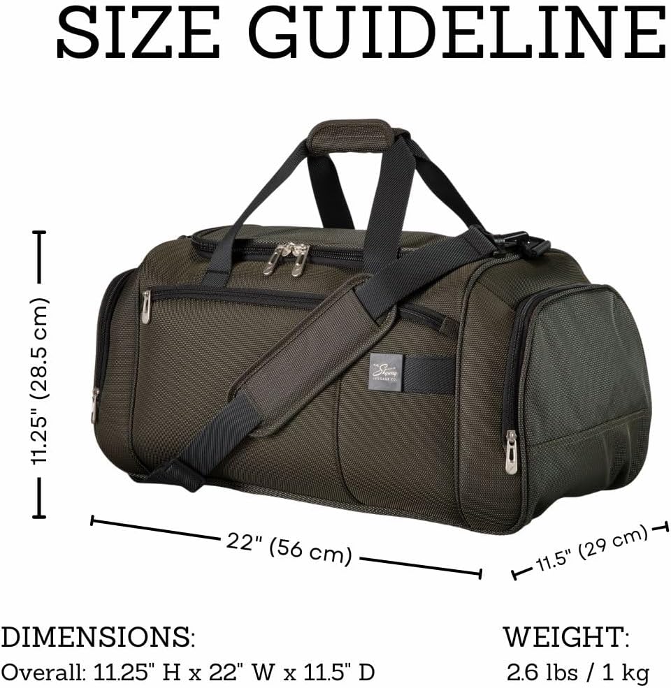 Skyway Luggage Sigma 7.0 Softside Weekender Duffel Bag Durable Carry-On, Lightweight Gear Bag with Shoulder Strap & Pockets, Ideal for Weekend Trips, Men and Women