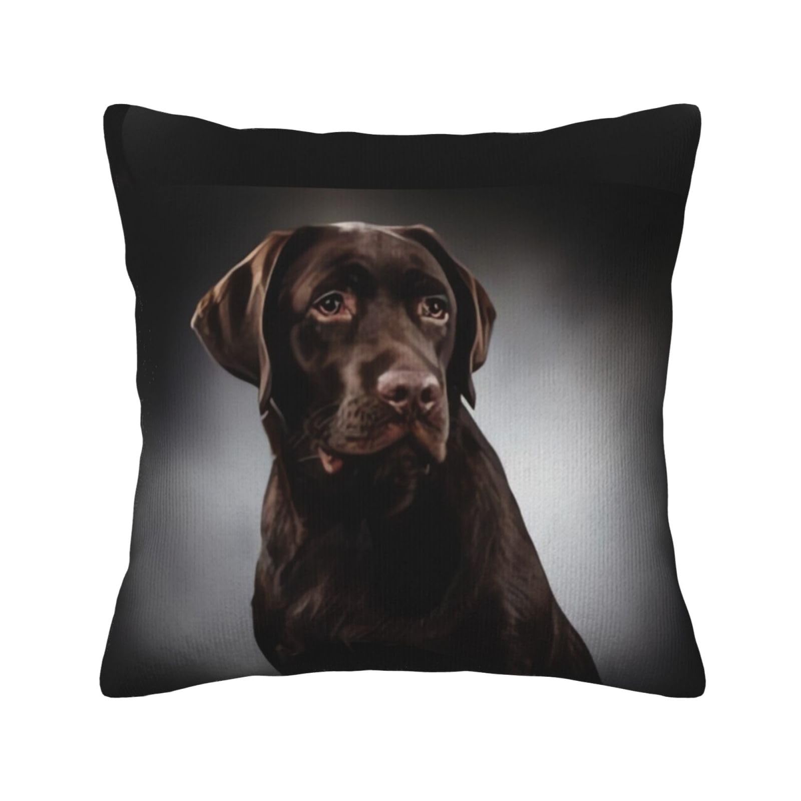Coussin labrador en velours côtelé pour un salon cosy et chaleureux
