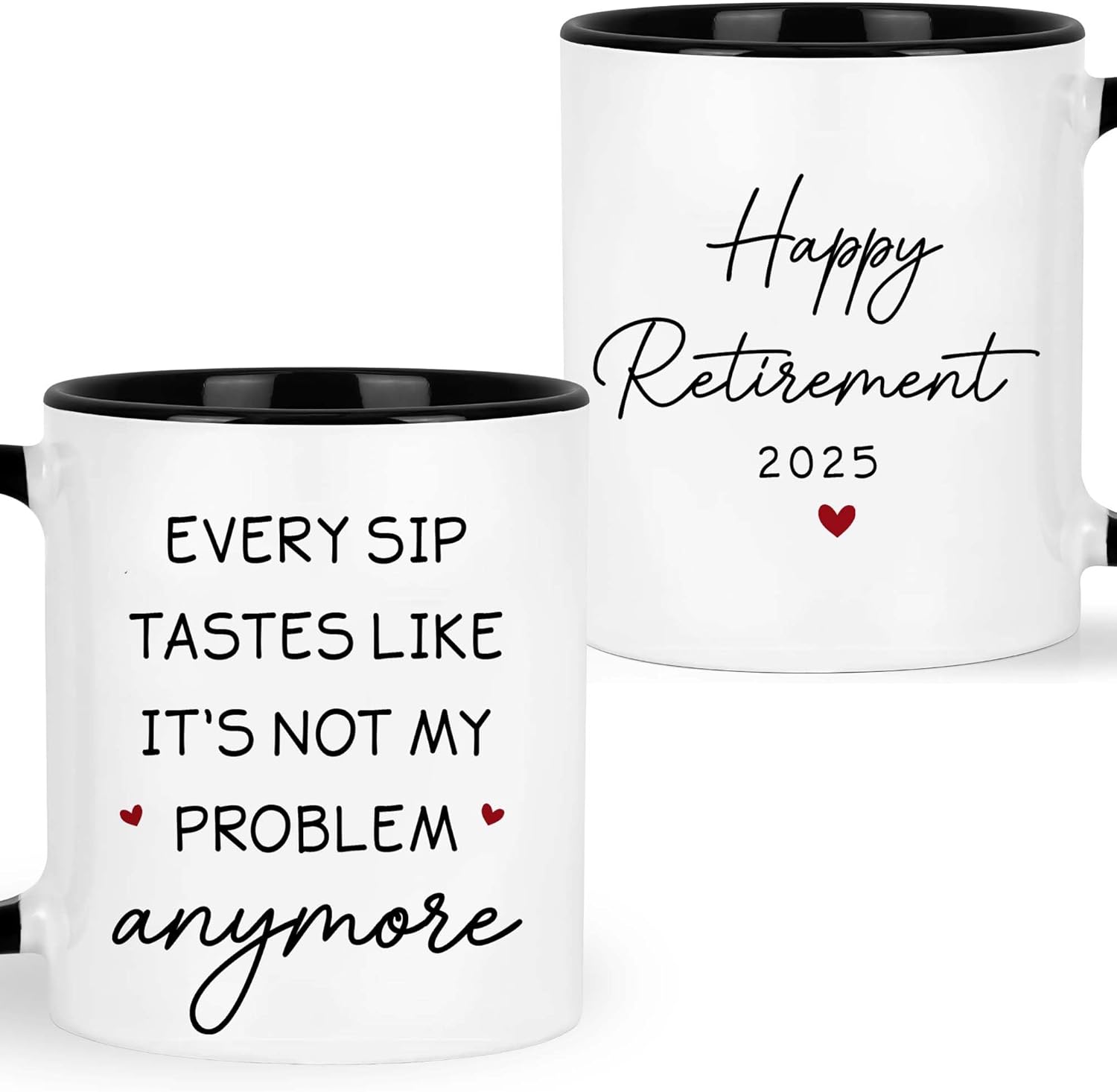 Retirement Gifts For Men, Women, Teacher, Coworker - Funny Retired Coffee Mug - Not My Problem Cup - Ideas for Friend, Colleague, Boss For Retired, Birthday, Christmas Presents