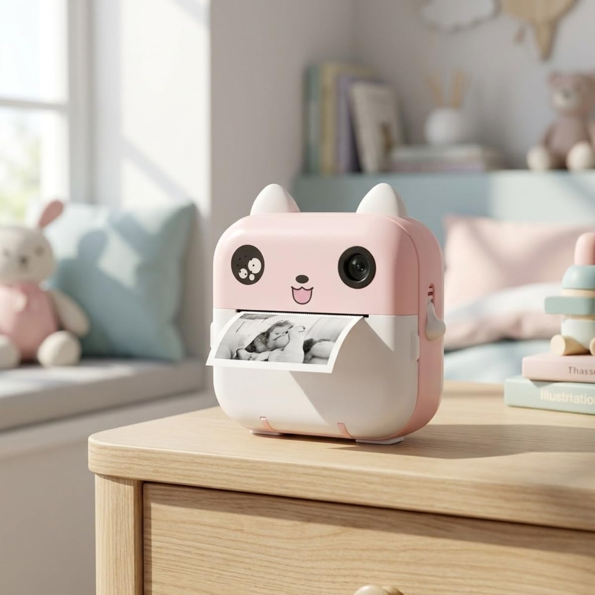 Câmera Infantil Digital Instantânea Com Impressão Térmica Full Hd Tela 2 Polegad