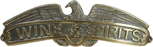 Miniatura 4 de Ebros Gift Náutico Patriótico Marino Calvo Águila Marinero Ancla Vino Y Espíritus Bronce Plateado Aluminio Decoración de Pared Placa Hombre Cueva