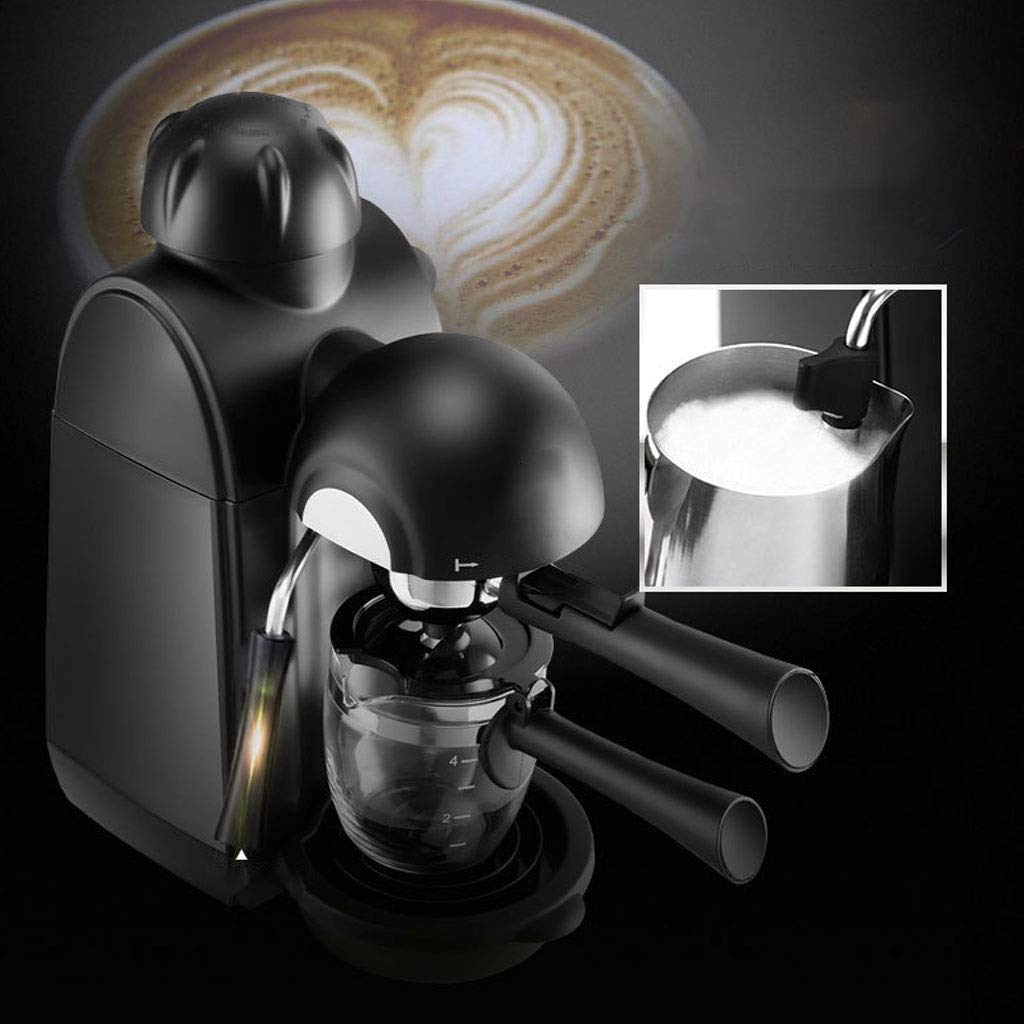 Cafetera Cafetera Espresso Cafetera Espresso Cafetera Espresso y Capuchino con Espumador de Leche Cafetera Espresso con Vaporizador Negra