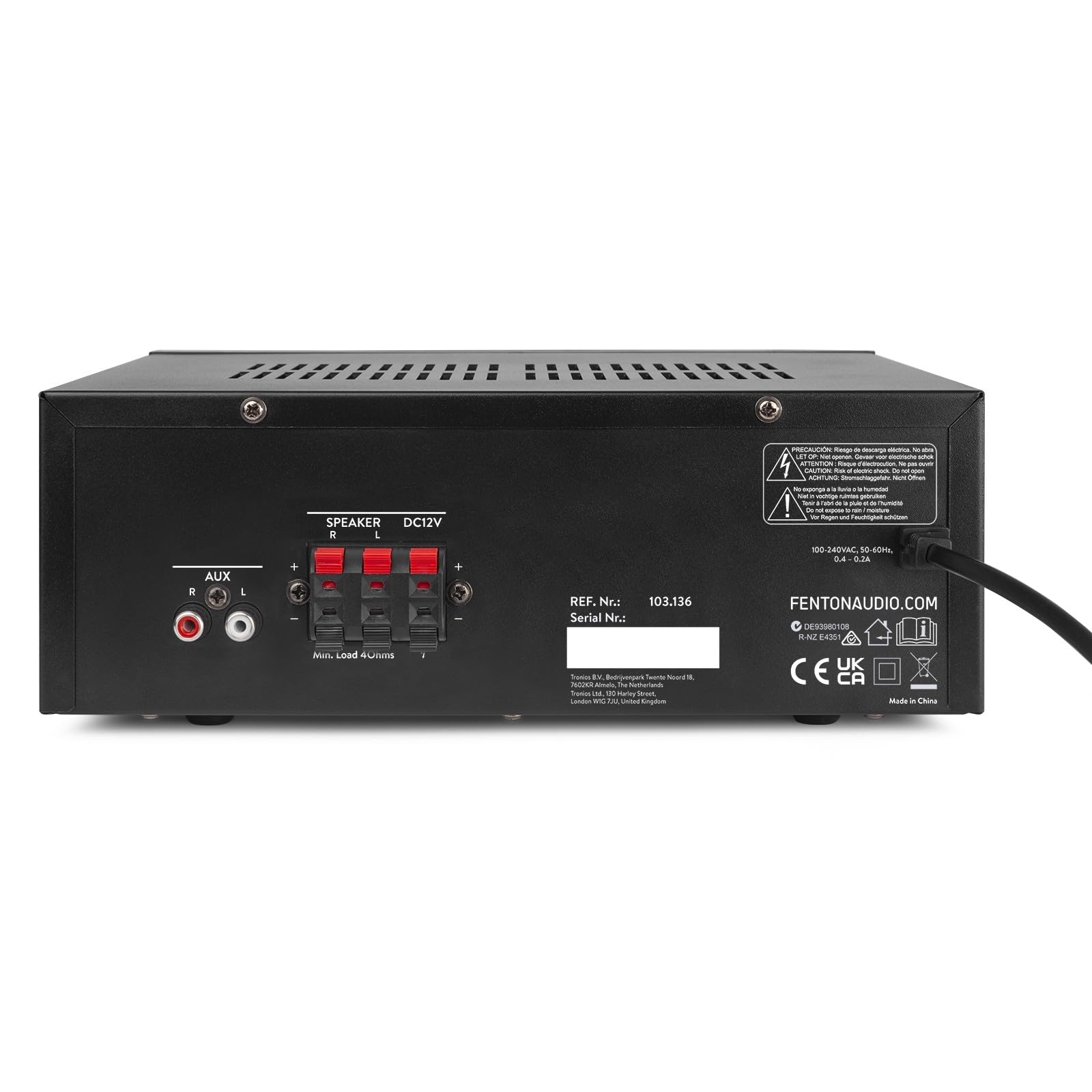 KIT AUDIO FILODIFFUSIONE CON 4 CASSE BIANCHE O NERE + TELECOMANDO+50 METRI DI CAVO (CON 4 CASSE BIANCHE)