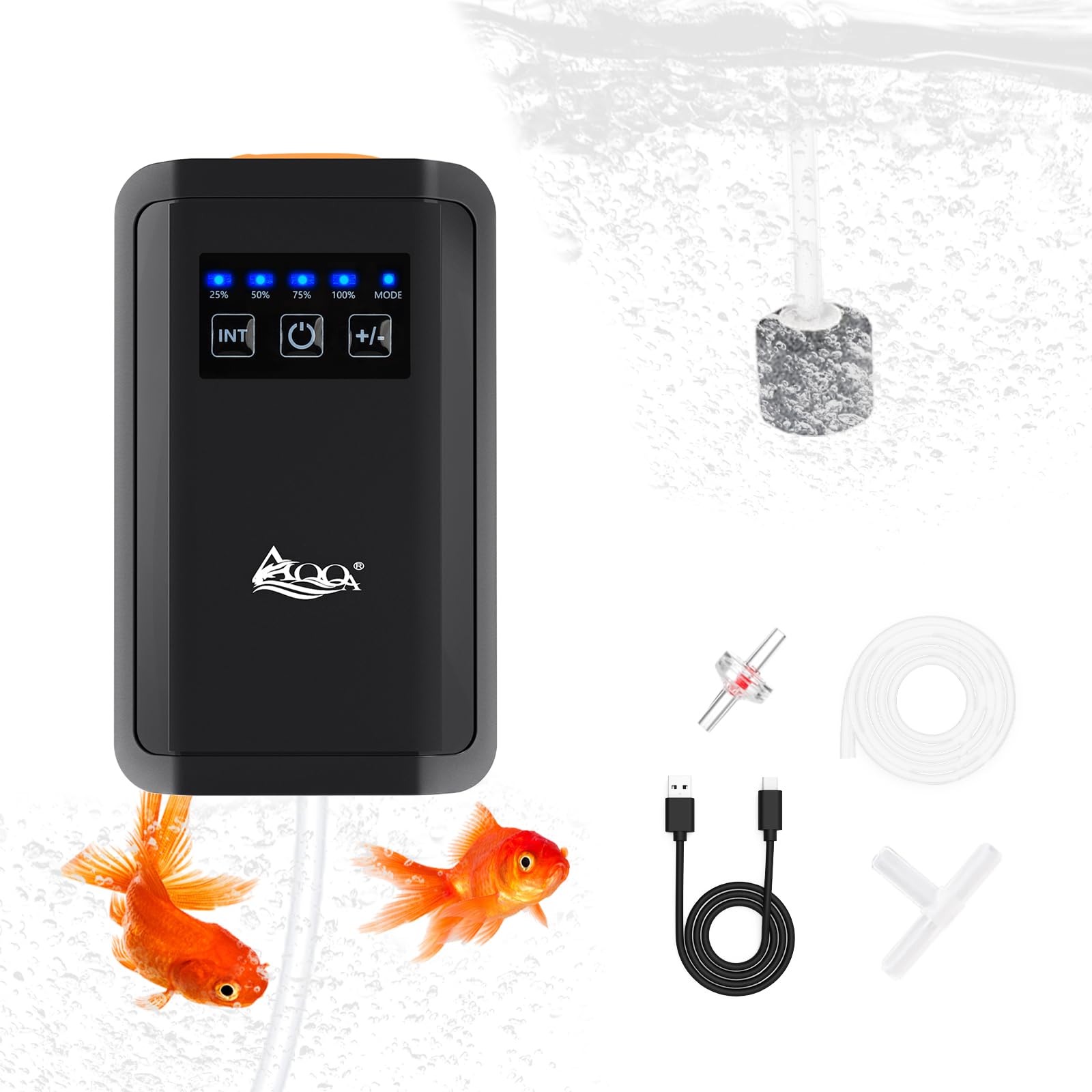 Amazon.co.jp: AQQA 水槽 エアーポンプ 釣り 充電式 釣りエアー