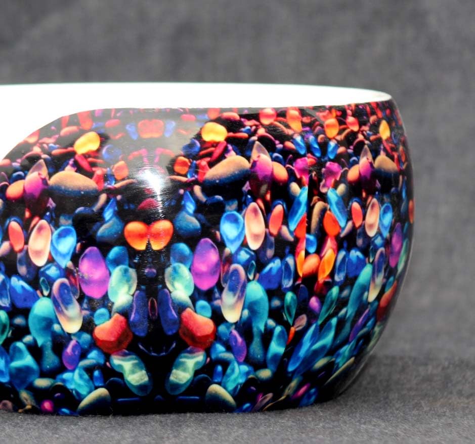 Image of Wooden Yarn Bowl, Knitting Yarn Bowl for Knitting, Handmade Bowl to Prevent Slipping, Perfect Yarn Holder Bowl for Crocheting and Knitting Mothers Day Gift