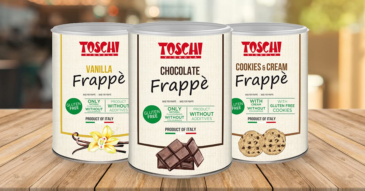 Frappè alla Vaniglia Toschi, base in polvere 1,2 Kg per la preparazione di 25/50 Bicchieri di Frappè