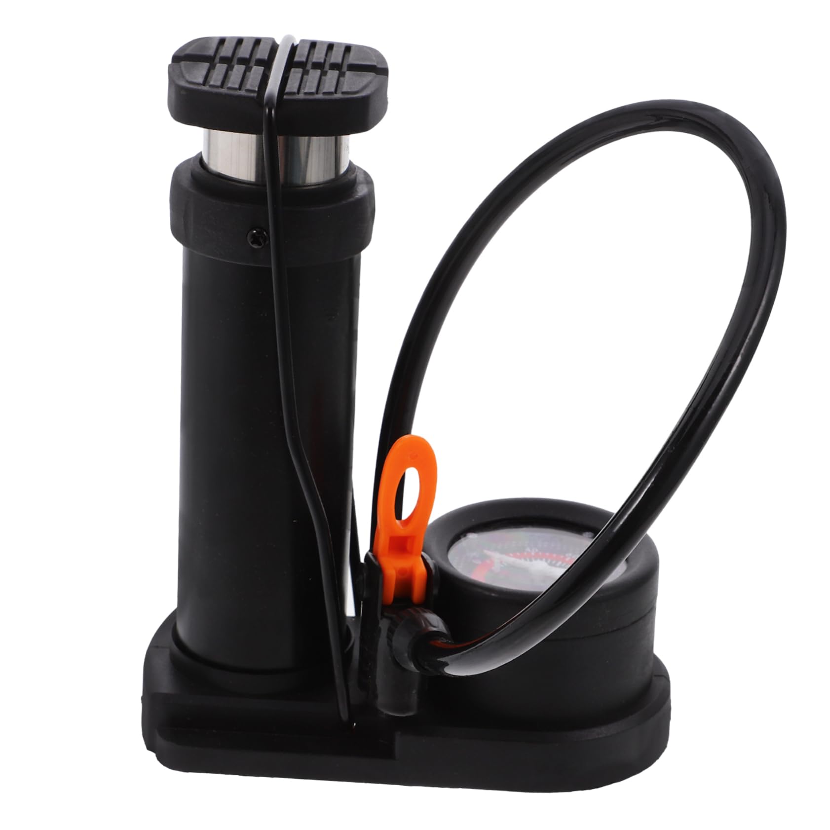 Toddmomy Activated Floor Pump Aluminum Alloy Tire Pump with Pressure Gauge Compact Portable and Durable for Bicycles Electric Vehicles Motorcycles